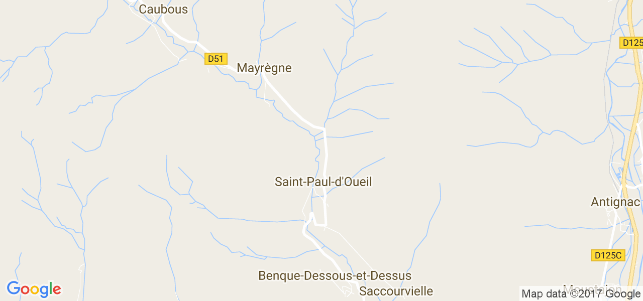 map de la ville de Mayrègne