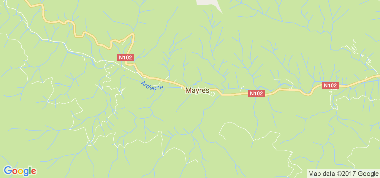 map de la ville de Mayres