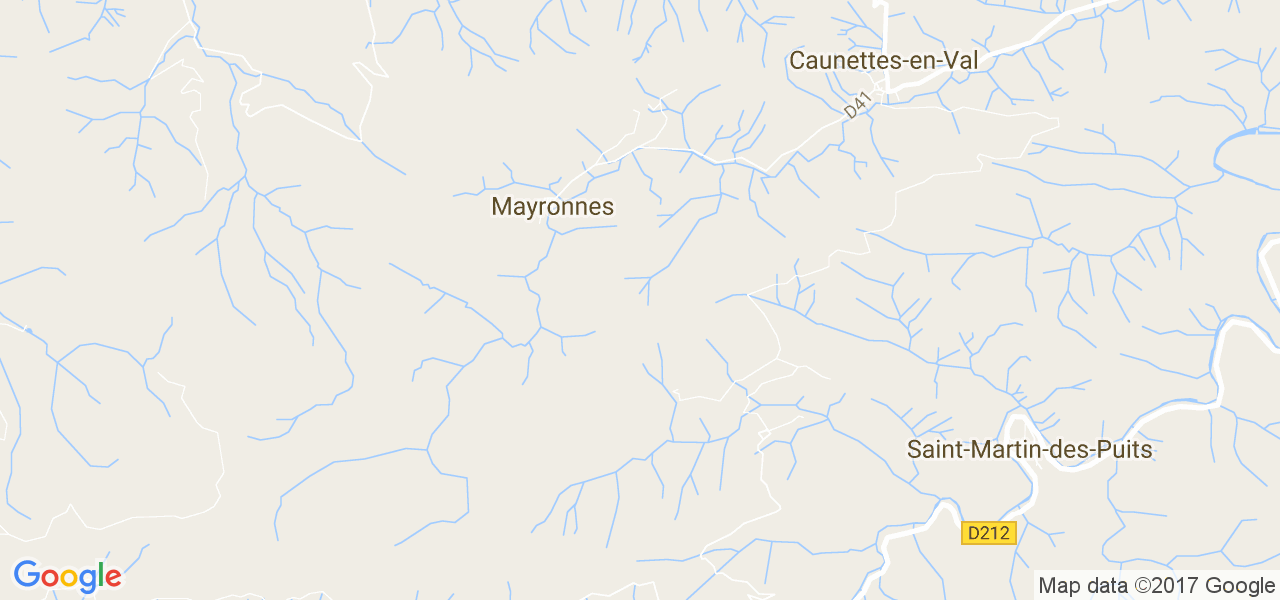 map de la ville de Mayronnes