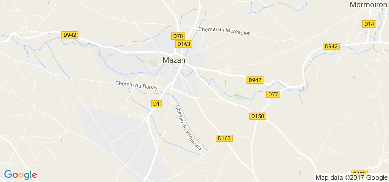 map de la ville de Mazan