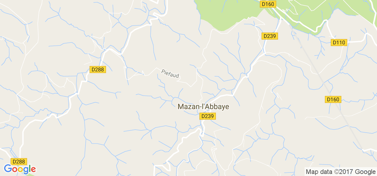 map de la ville de Mazan-l'Abbaye