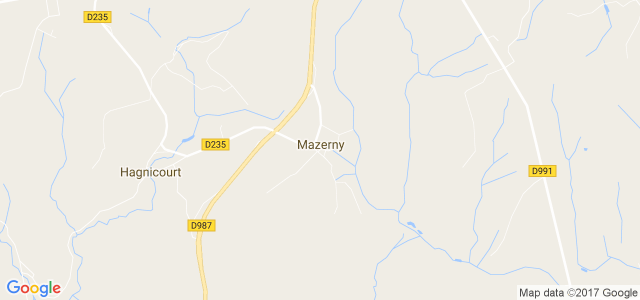 map de la ville de Mazerny