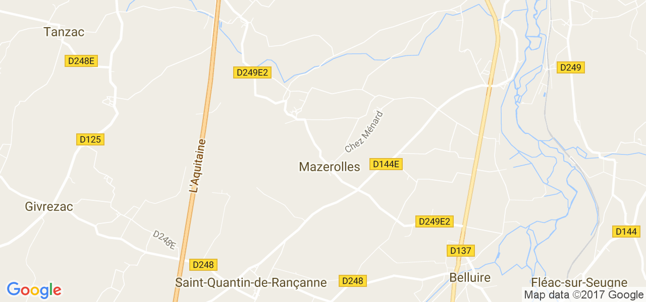 map de la ville de Mazerolles