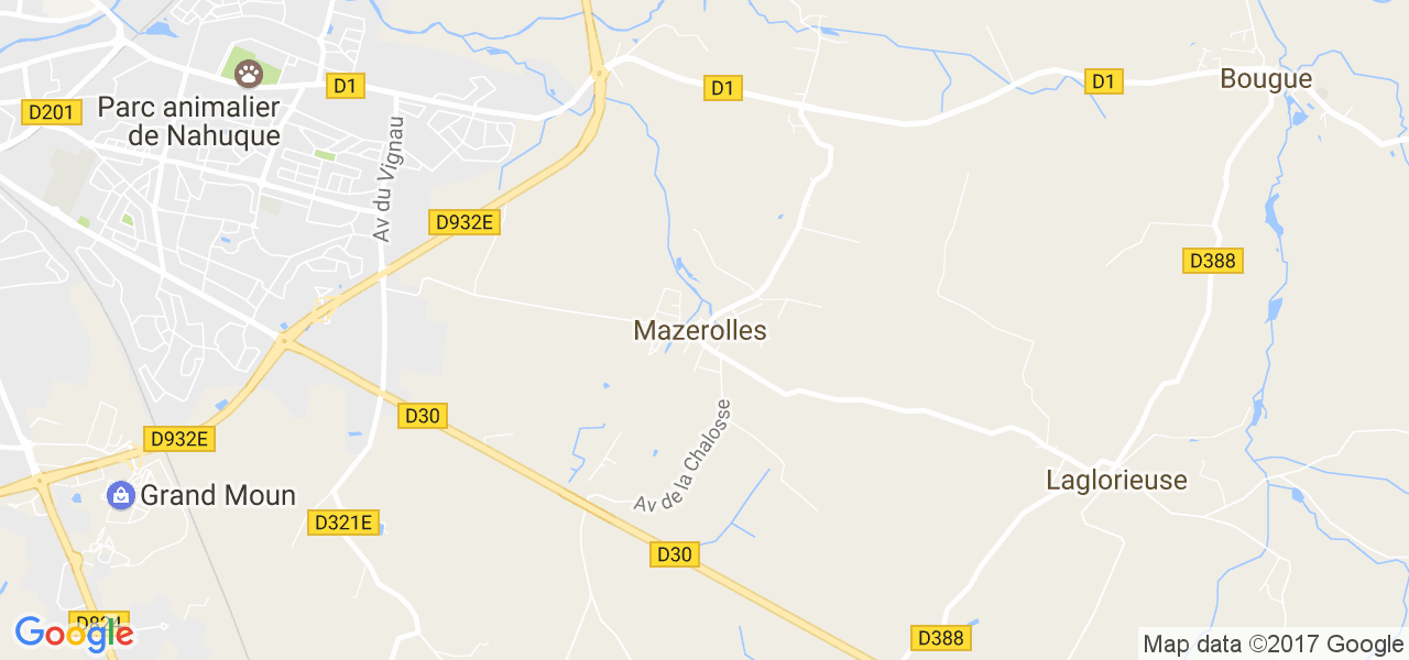 map de la ville de Mazerolles