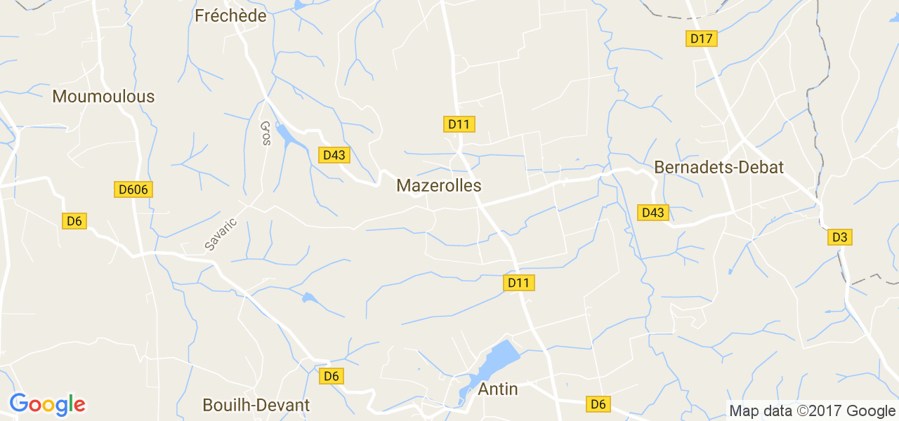 map de la ville de Mazerolles