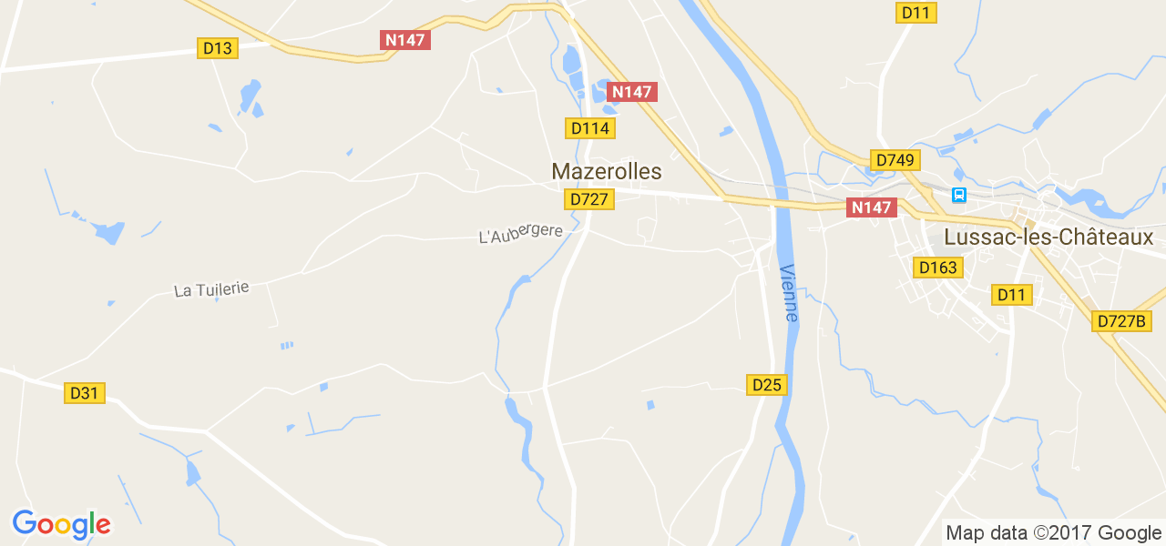 map de la ville de Mazerolles