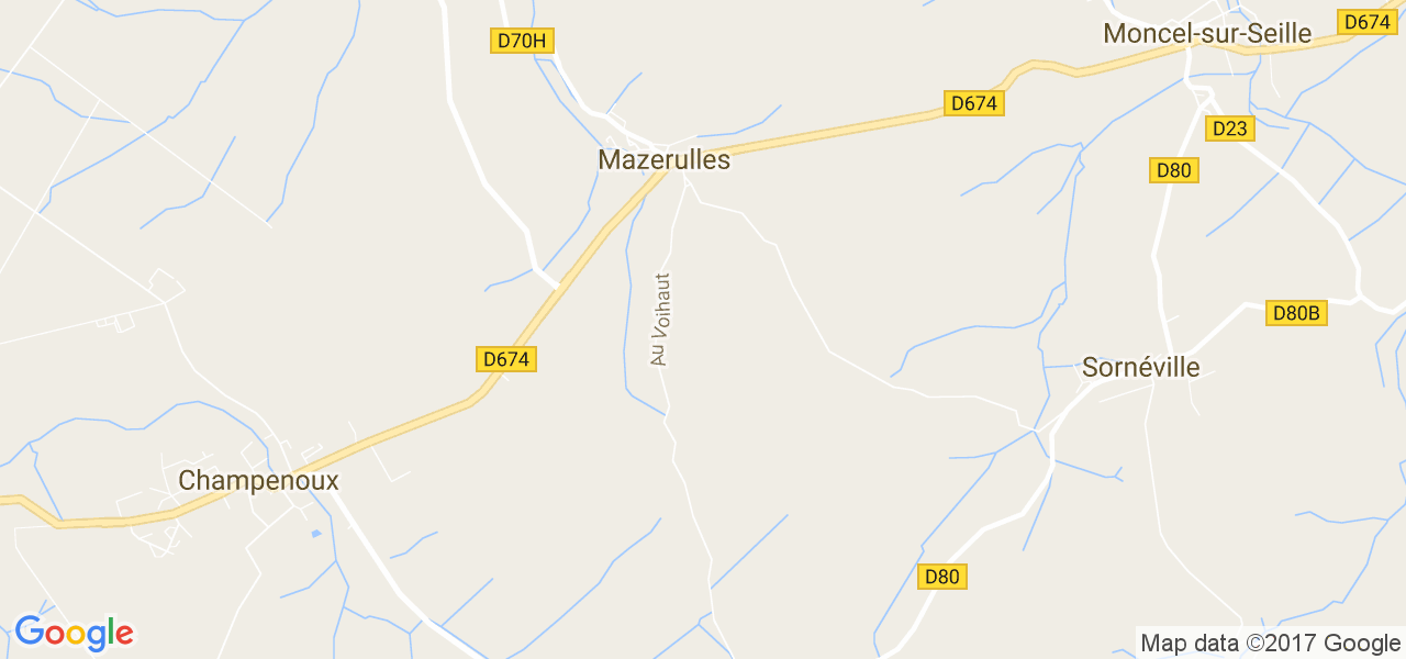 map de la ville de Mazerulles