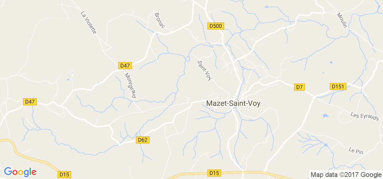 map de la ville de Mazet-Saint-Voy