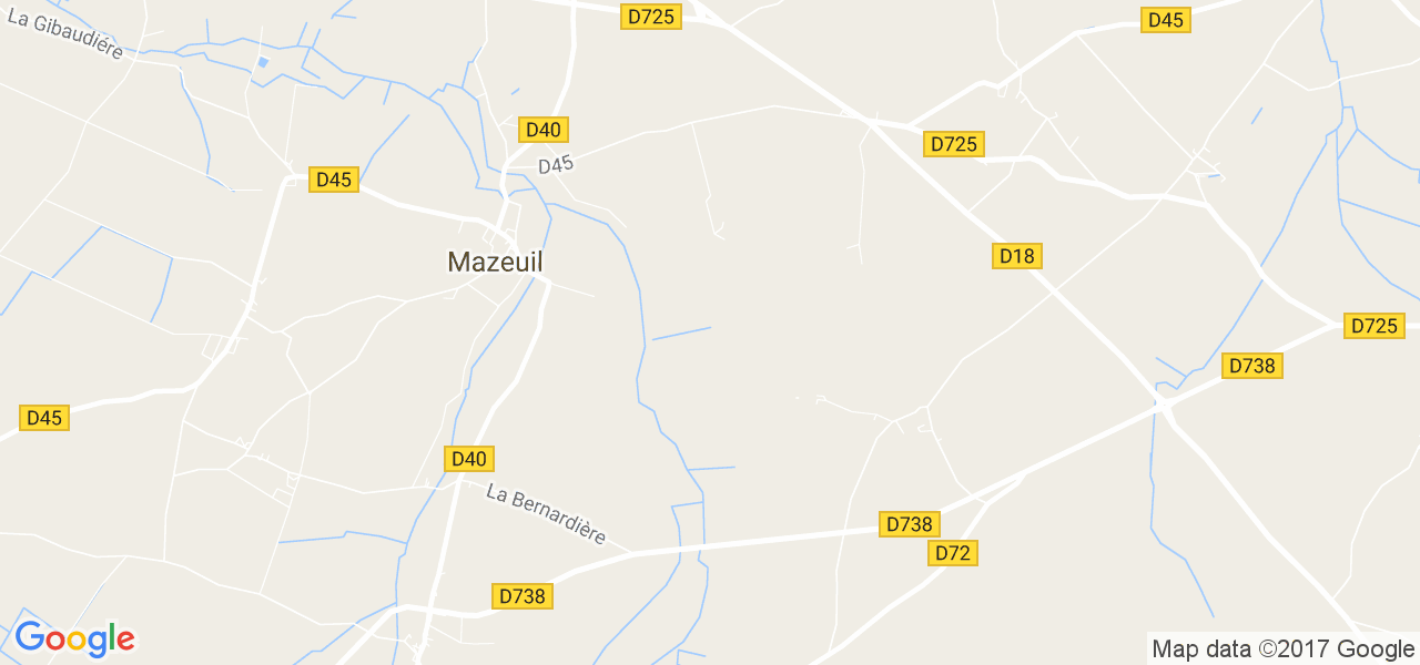 map de la ville de Mazeuil