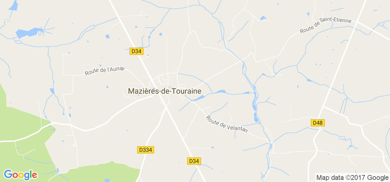 map de la ville de Mazières-de-Touraine