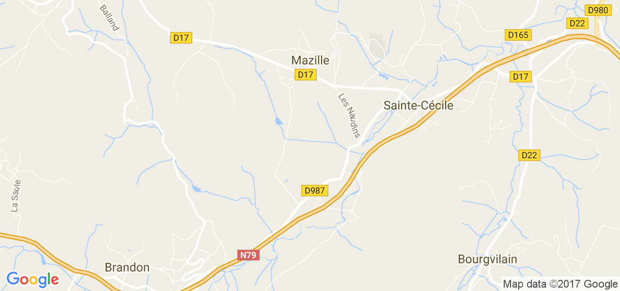 map de la ville de Mazille