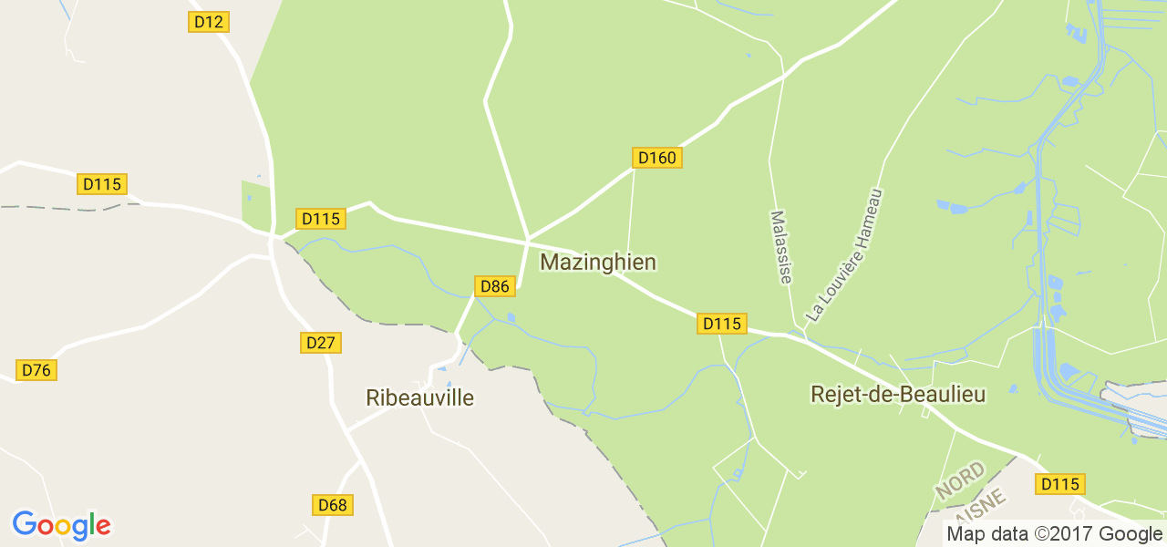 map de la ville de Mazinghien