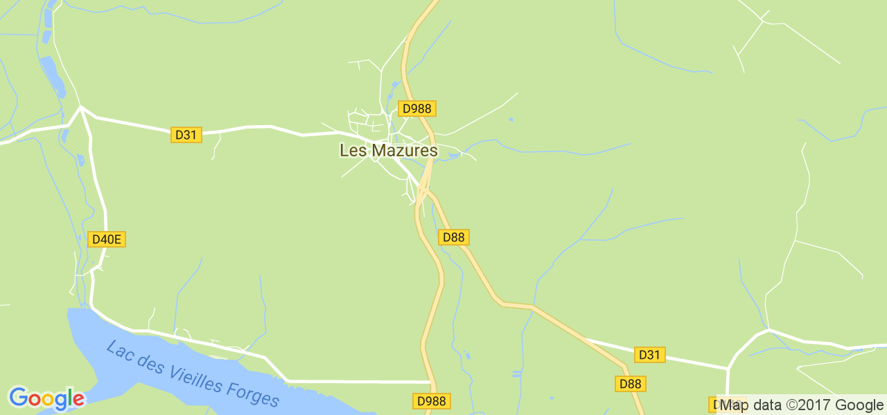 map de la ville de Mazures