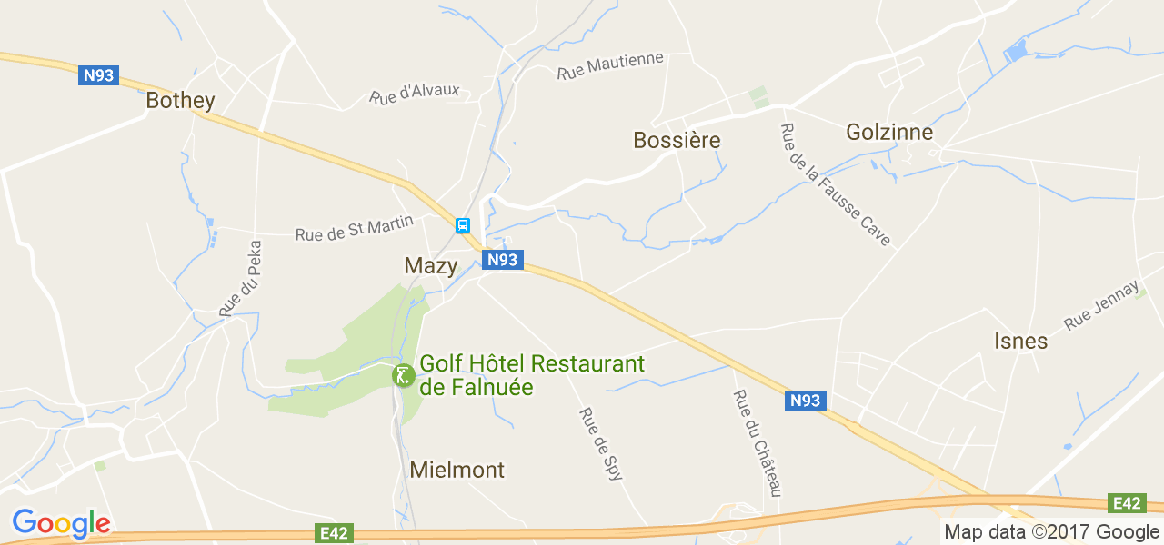 map de la ville de Mazy