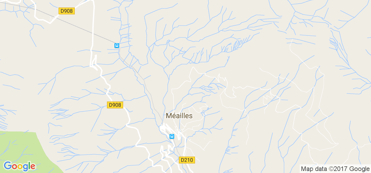 map de la ville de Méailles