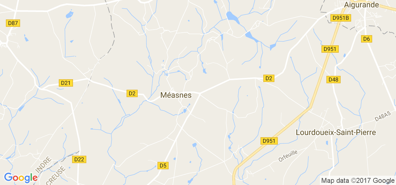 map de la ville de Méasnes