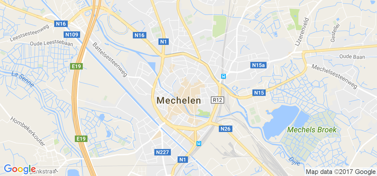 map de la ville de Mechelen