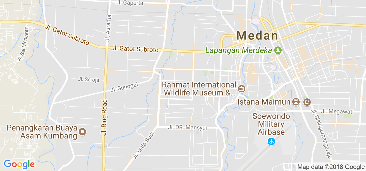 map of the city of Medan