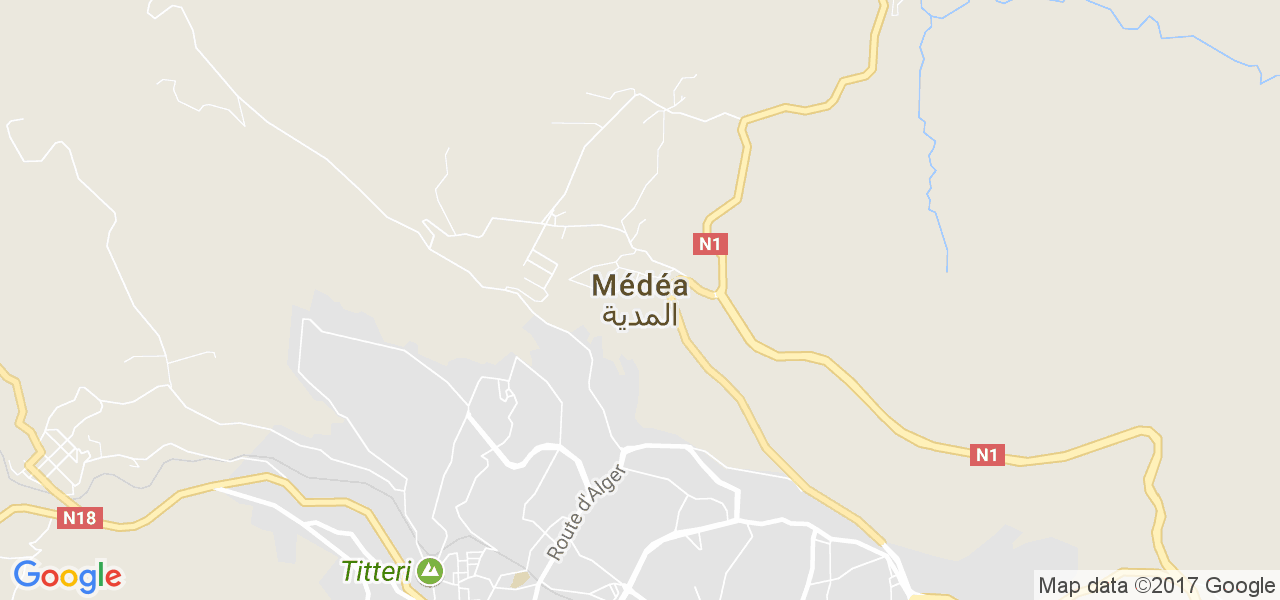 map de la ville de Medea