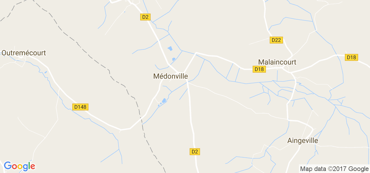 map de la ville de Médonville