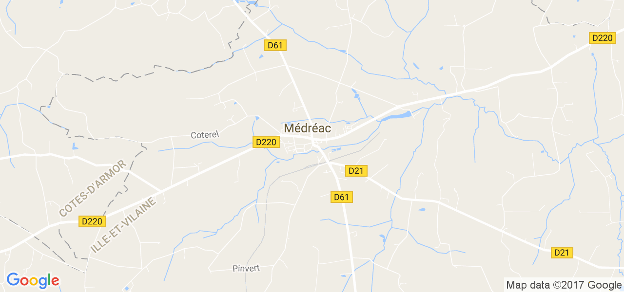 map de la ville de Médréac