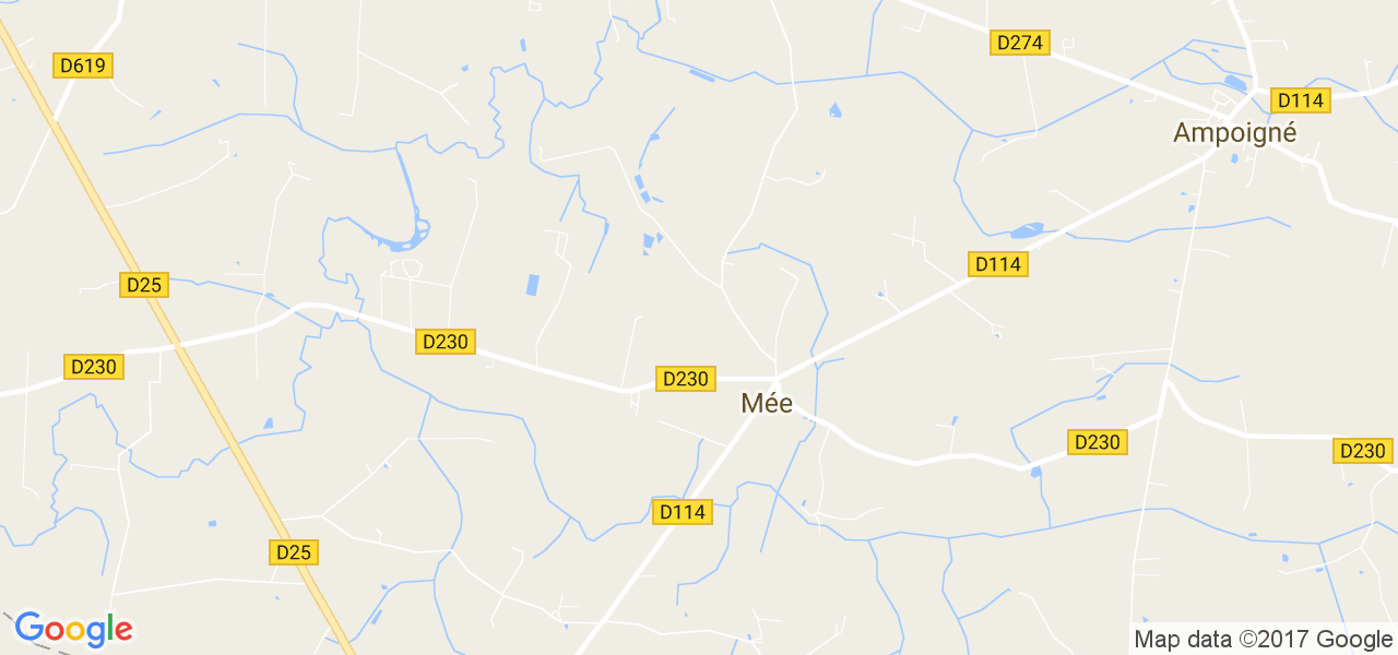 map de la ville de Mée