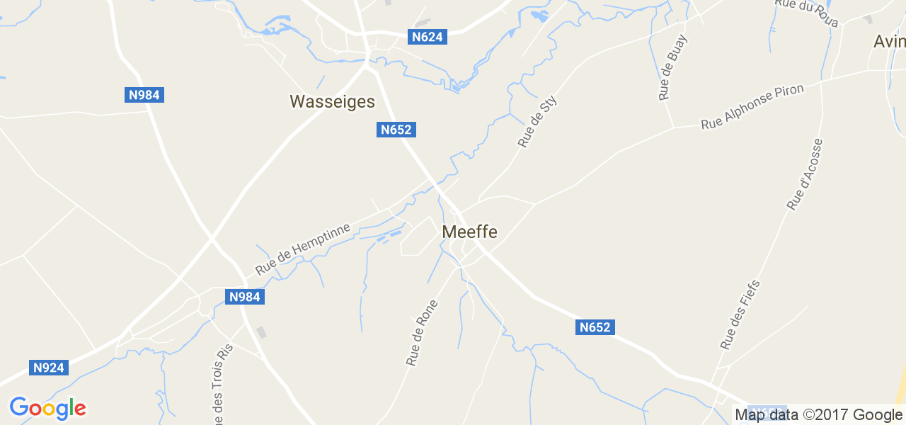 map de la ville de Meeffe