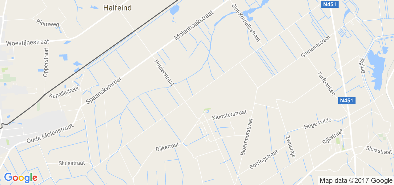 map de la ville de Meerdonk