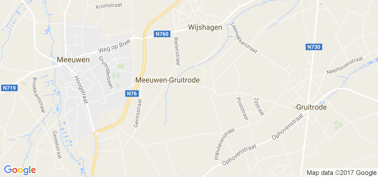 map de la ville de Meeuwen-Gruitrode