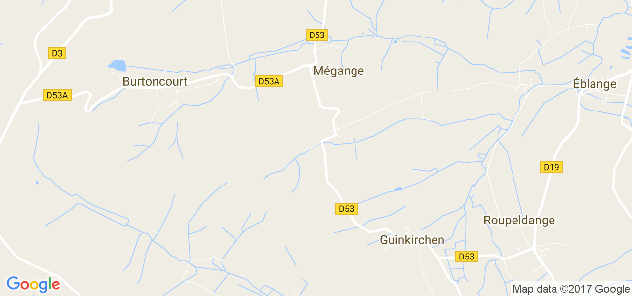 map de la ville de Mégange