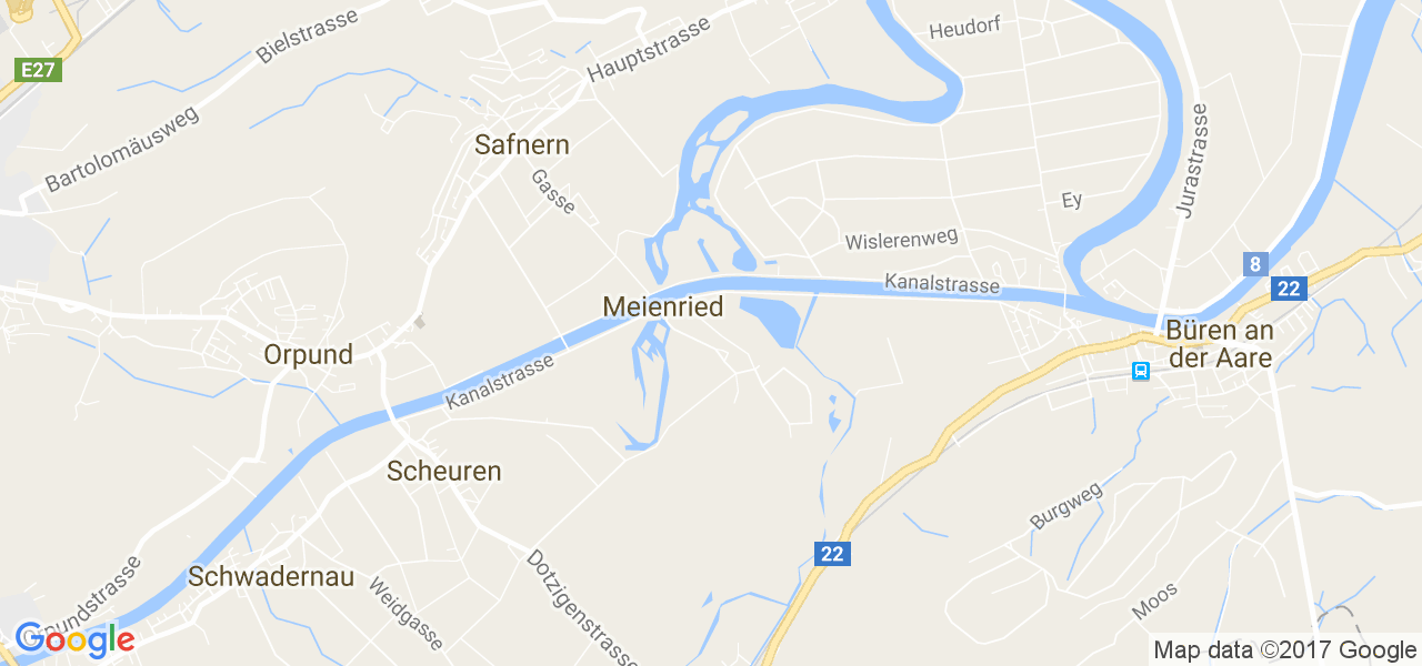 map de la ville de Meienried