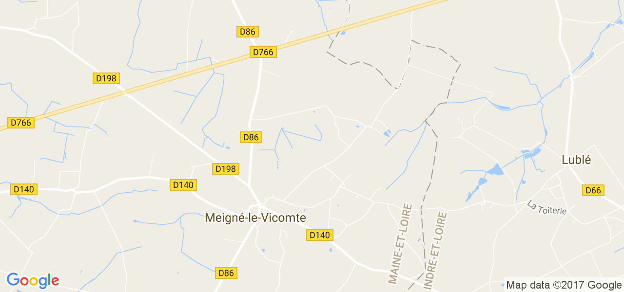 map de la ville de Meigné-le-Vicomte