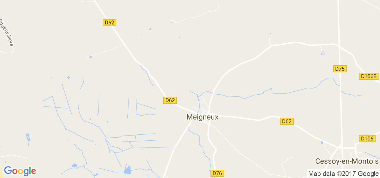 map de la ville de Meigneux