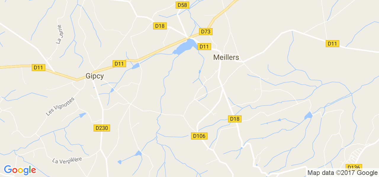 map de la ville de Meillers