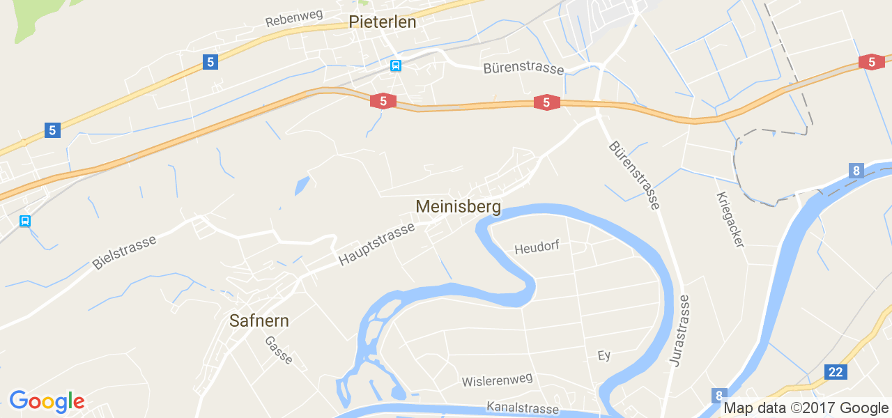 map de la ville de Meinisberg