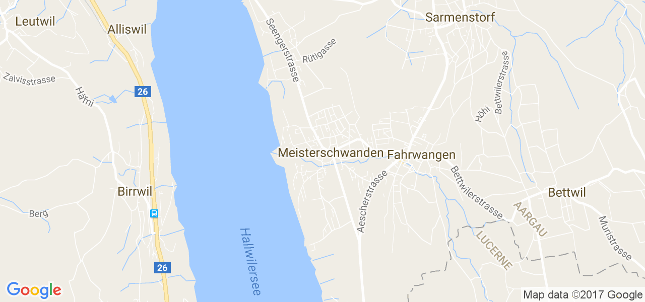 map de la ville de Meisterschwanden