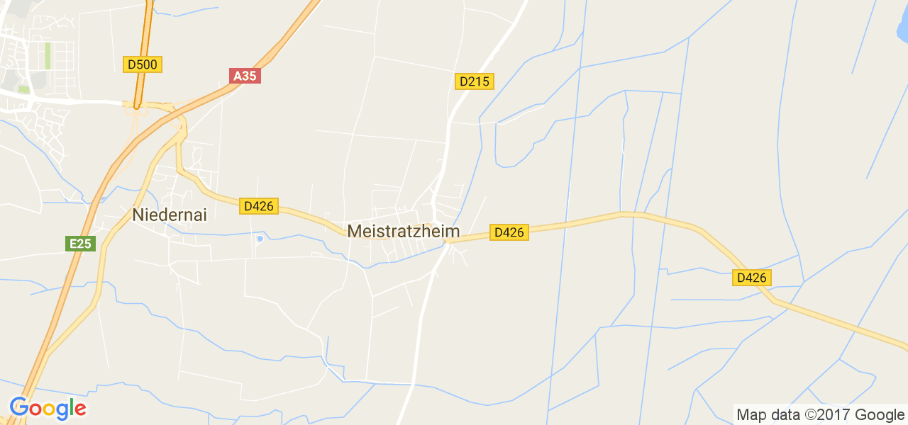 map de la ville de Meistratzheim