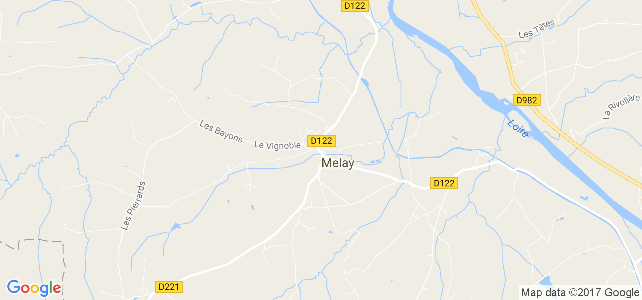 map de la ville de Melay