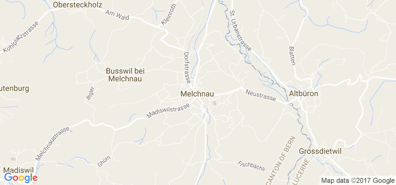 map de la ville de Melchnau