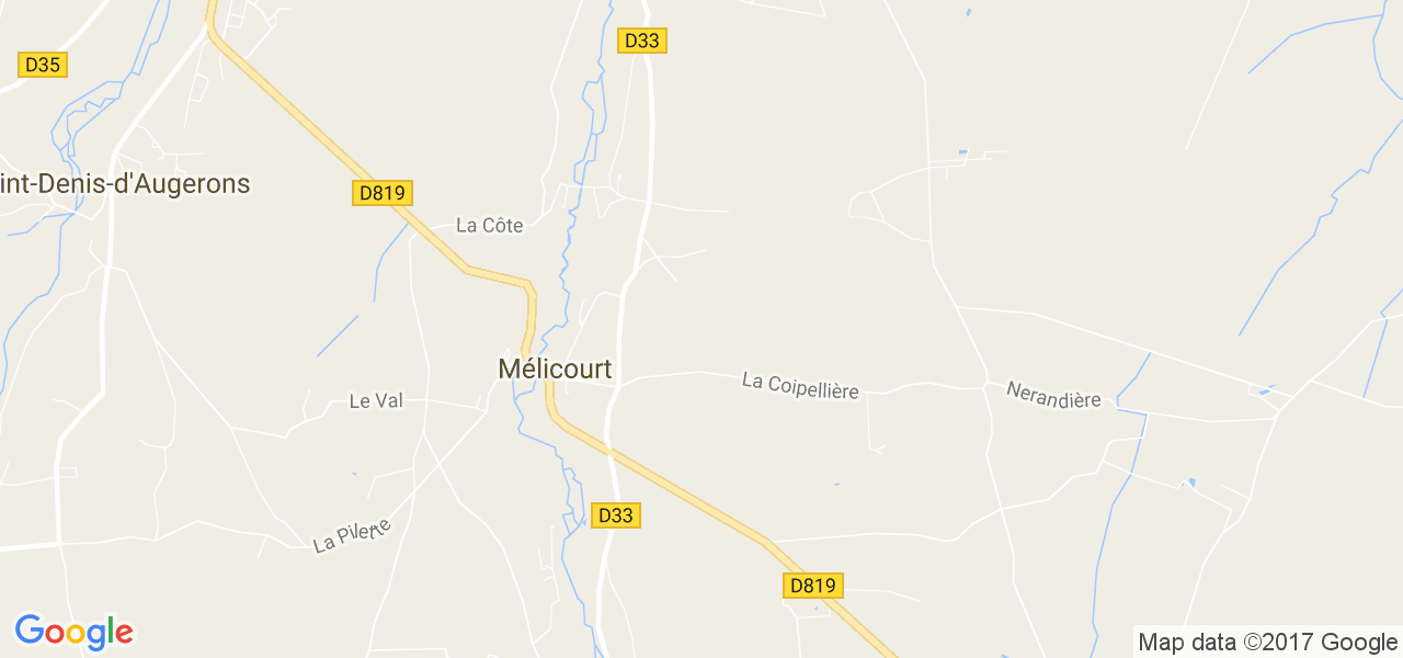 map de la ville de Mélicourt