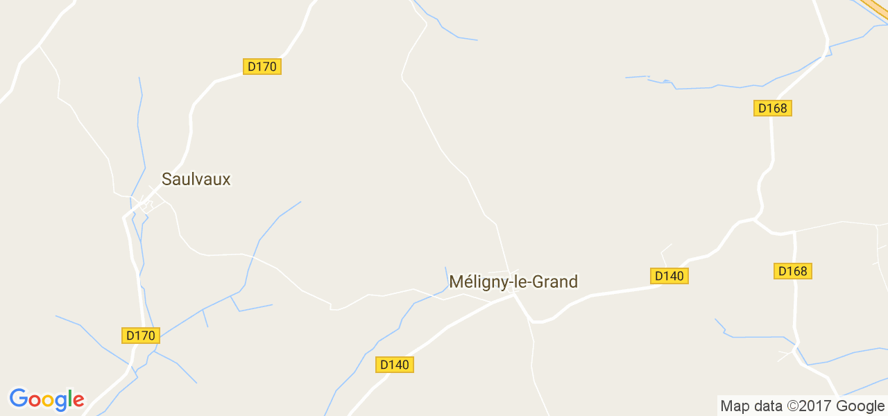 map de la ville de Méligny-le-Grand