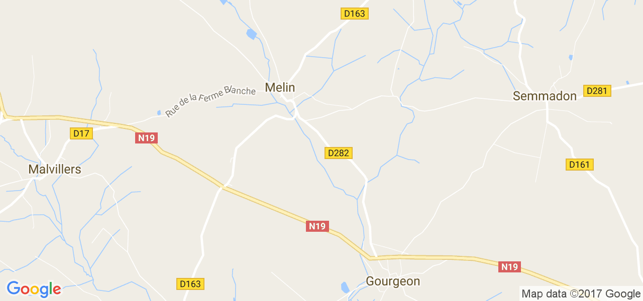 map de la ville de Melin