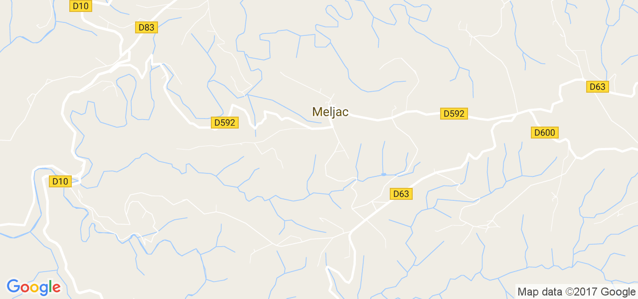 map de la ville de Meljac