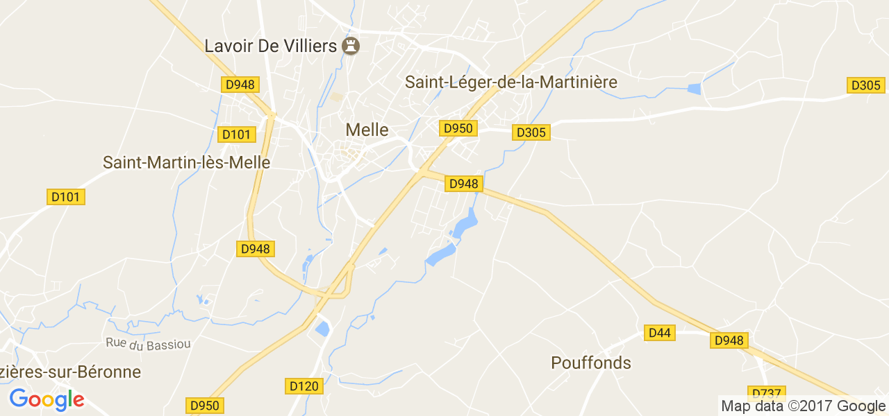 map de la ville de Mellé