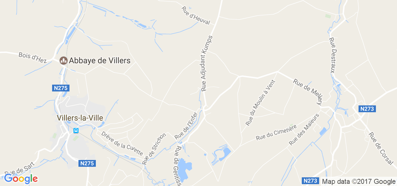 map de la ville de Mellery