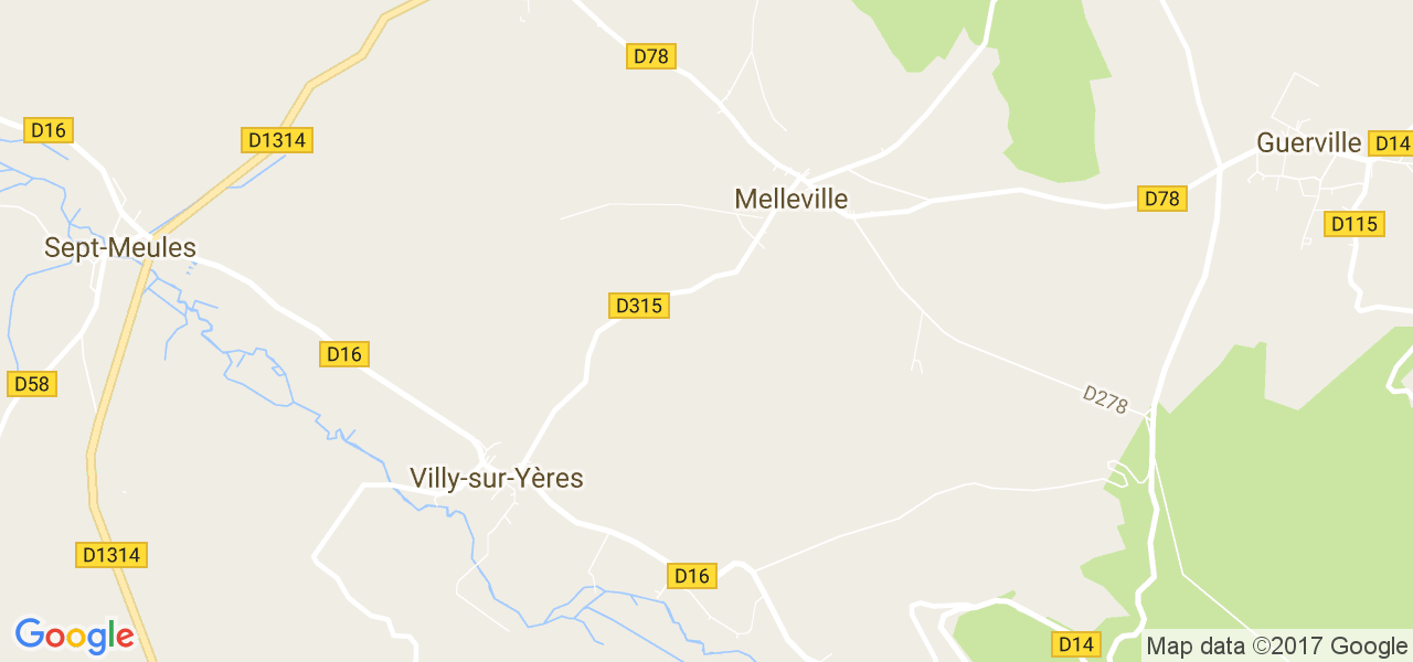 map de la ville de Melleville