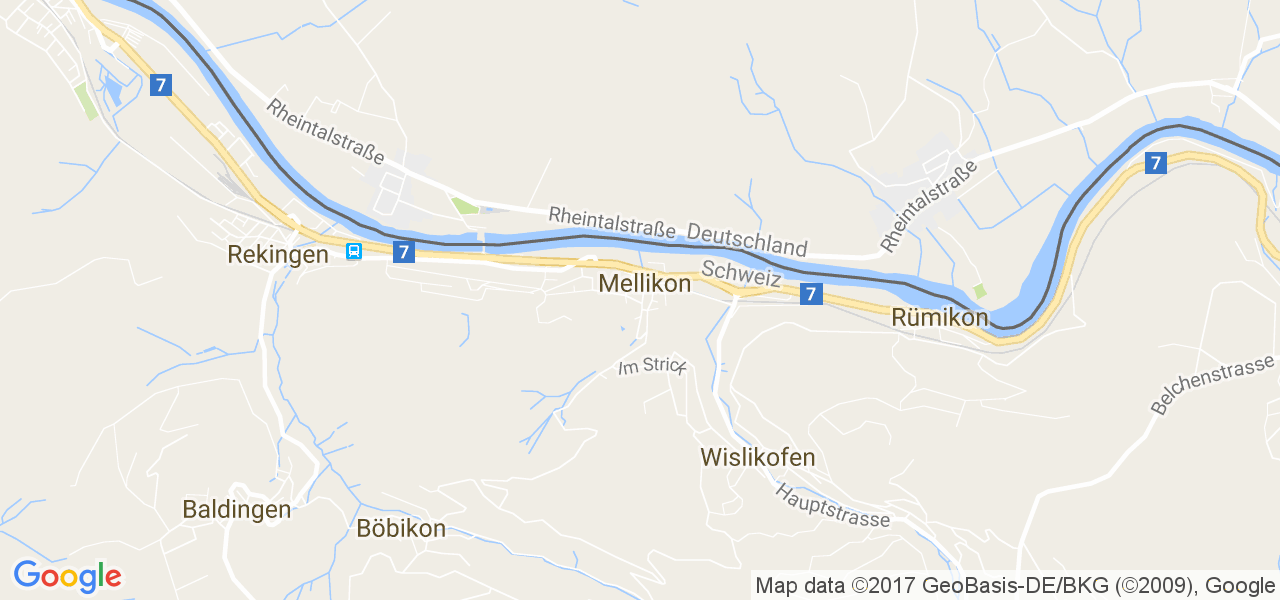 map de la ville de Mellikon