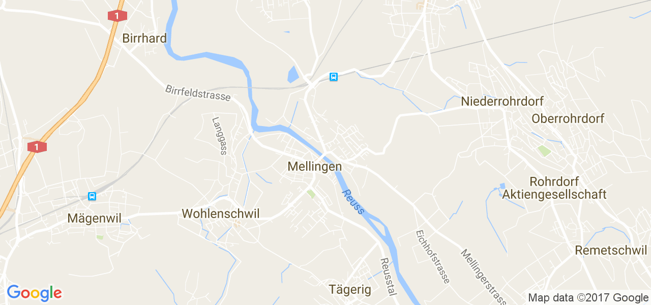 map de la ville de Mellingen