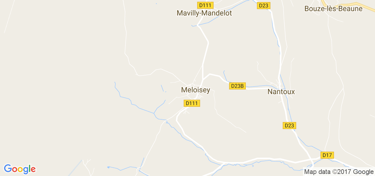 map de la ville de Meloisey