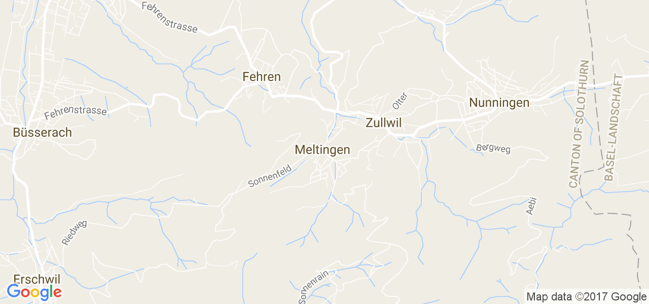 map de la ville de Meltingen